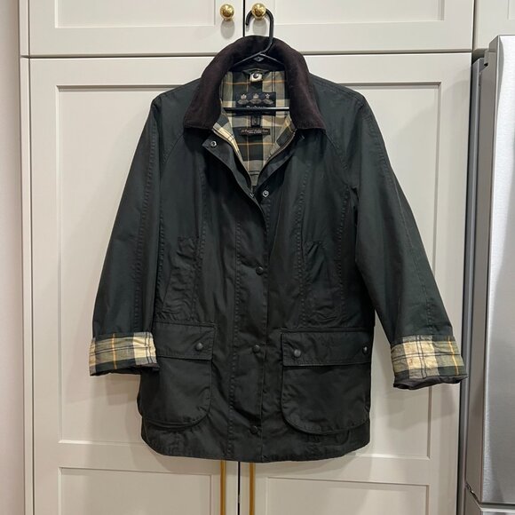 Barbour Beadnell Jacket US Size 12- Sage - Picture 1 of 5